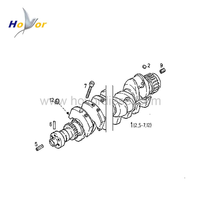 Crankshaft 04183576  02422051 04188961 04183577 04189884 for Deutz 413 513