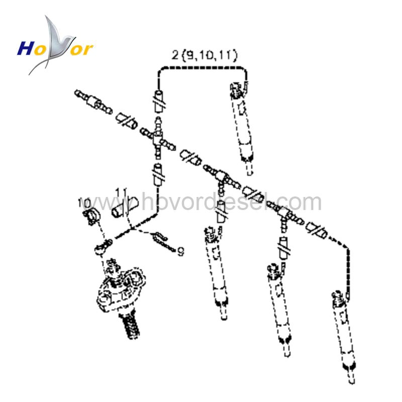 04178629 0417 8629 Diesel Engine Spare Parts Overflow Line for Deutz BF 1011 BF4L1011F BF4L1011FT F4L1011F F4L1011FL BF4M1011 BF4M1011F  F4M1011F