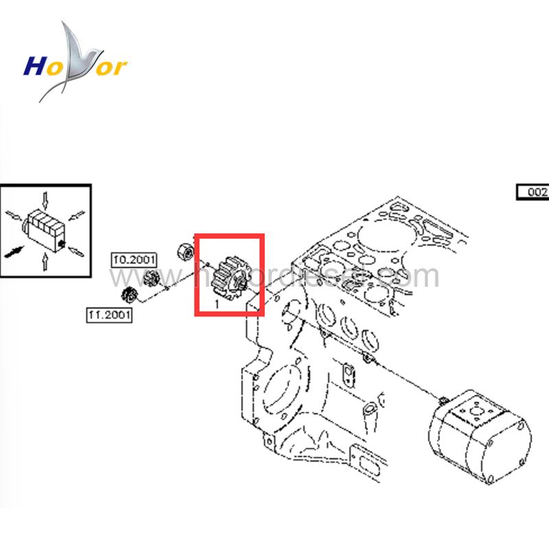 04294091 04283569 04255907 Diesel Engine Spare Parts Toothed gear for Deutz 2013 1012 1013