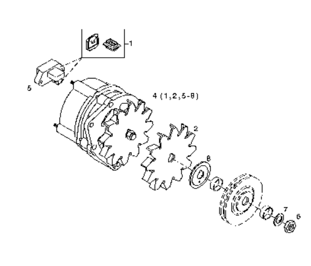 Diesel engine spare parts BFL914 BFM2012 BFM2011 BFM1013 TD2011 2011  alternator generator 01182173 0118 2173 for DEUTZ