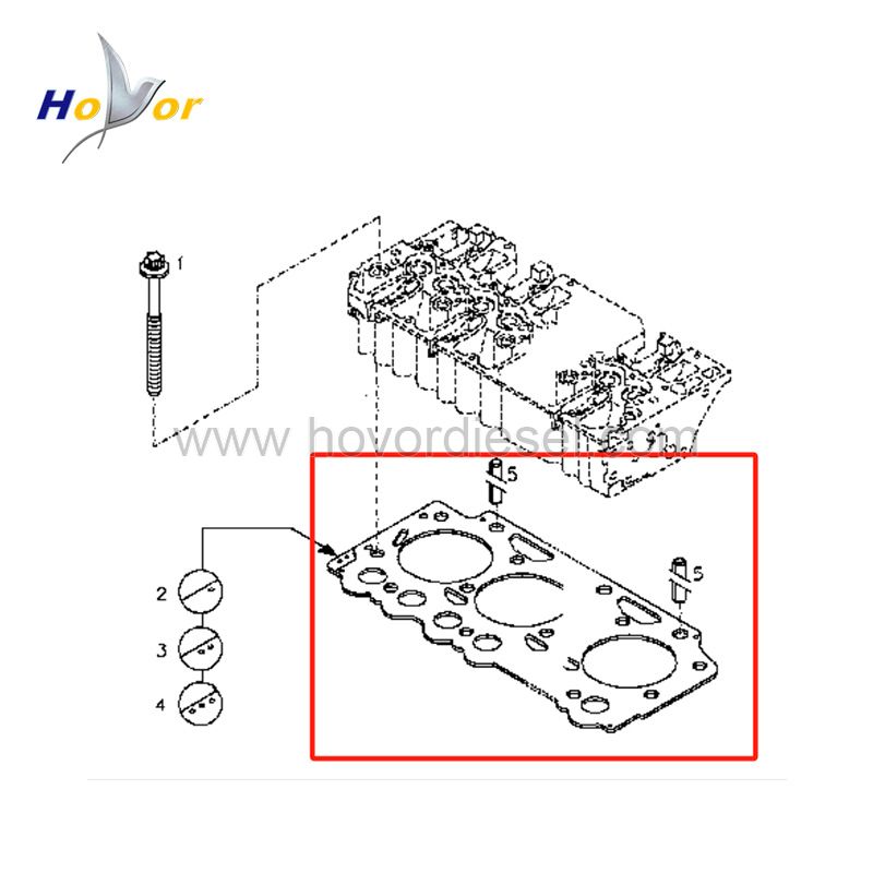 0429 2653 04292653 Diesel Engine Spare Parts Cylind.head Gasket for Deutz TCD 2013 L04 2V TCD2013